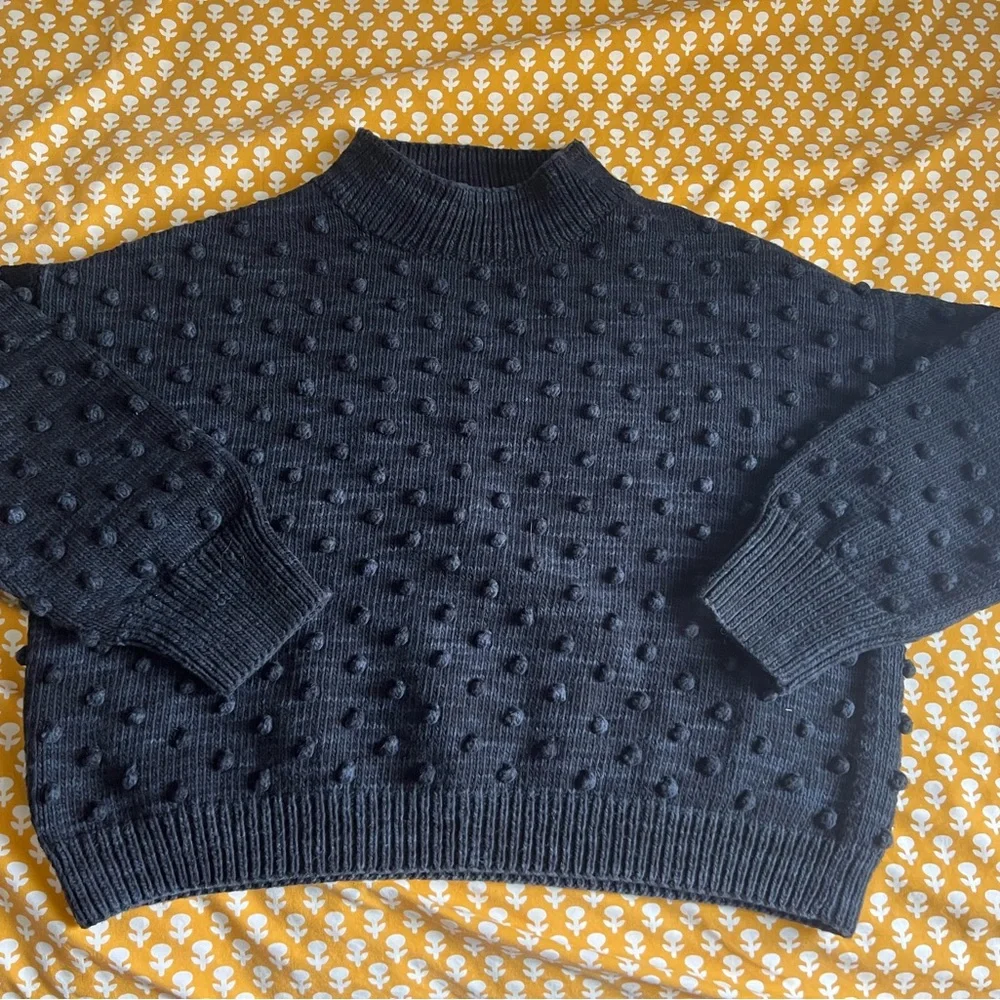 *SOLD* Misha & Puff Cotton Sweater in Pale Black - Picture 1 of 6
